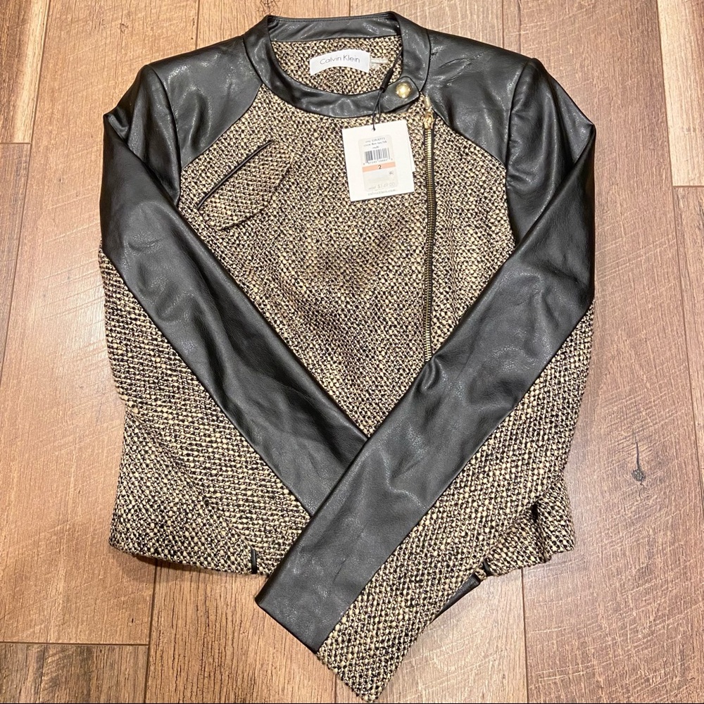 Calvin Klein - Black and Gold, Women’s Jacket, Size 2 - Picture 3 of 6